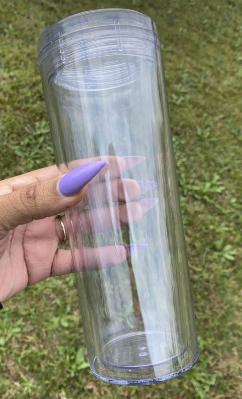 16oz Clear Glass Tumbler